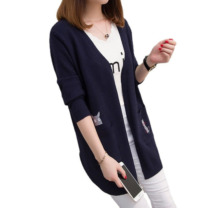 Cardigan décontracté pour femme avec design animal et poches profondes Chic & Stil