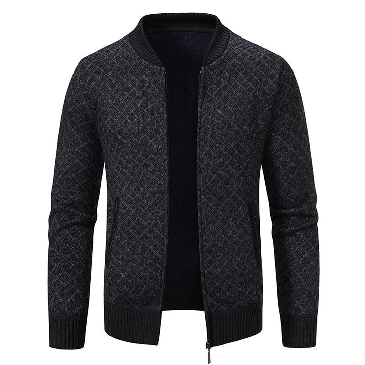 Lune London | Men's cardigan with modern zip closure and textured design