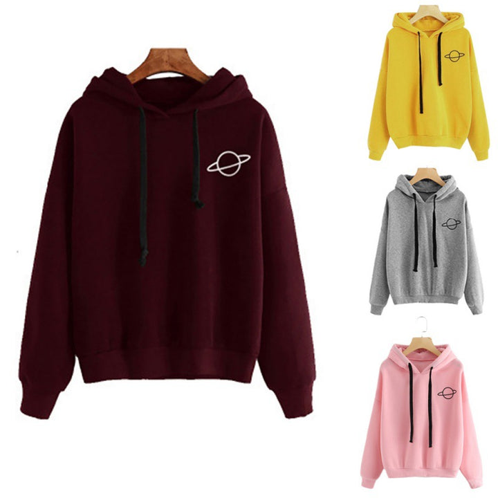 Women's hoodie with a creative planet design and a comfortable fit Lune London