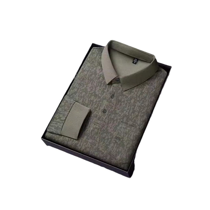 Polo shirt for men with graphic pattern and breathable functional material Lune London