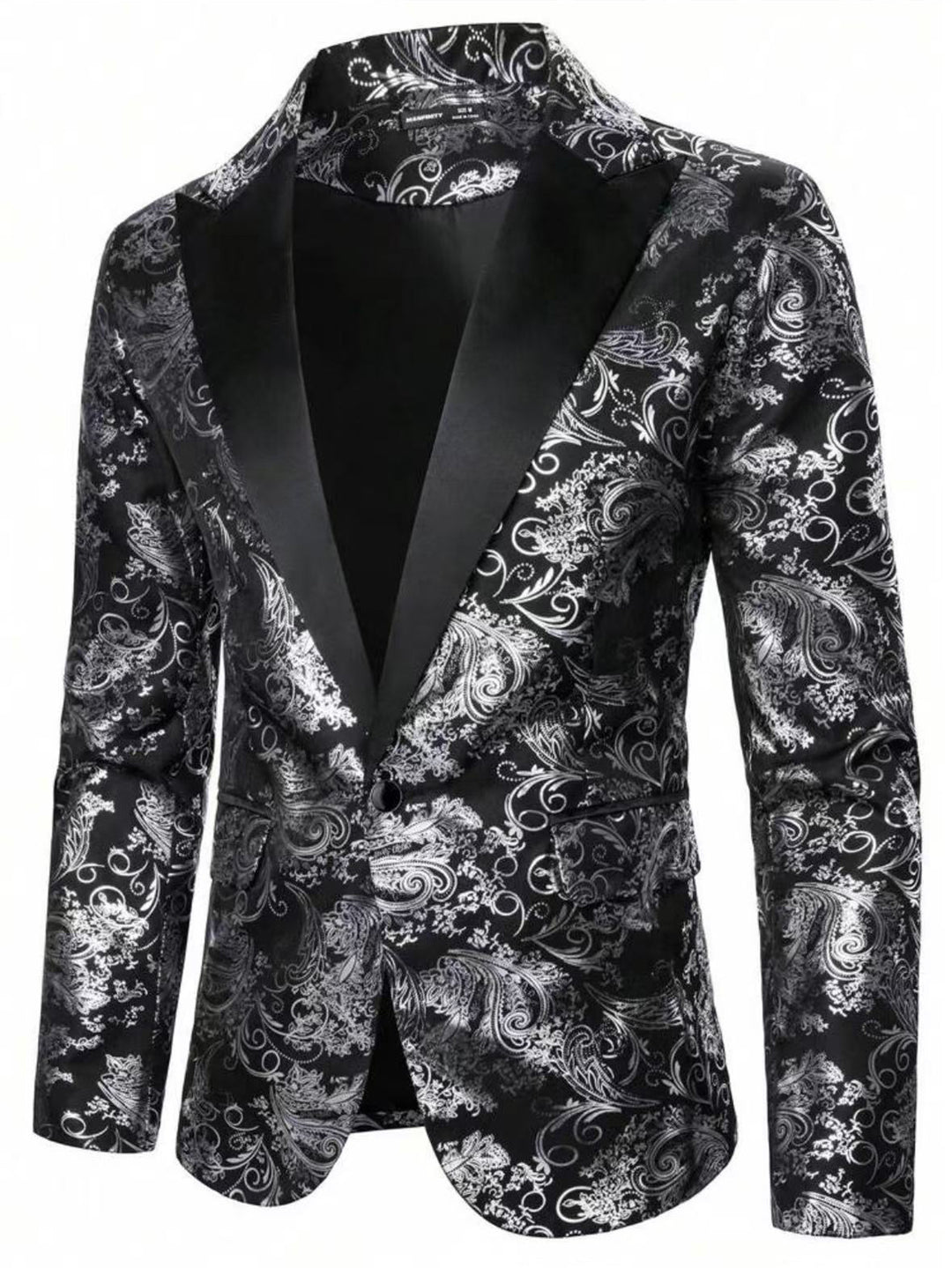 Elegant velvet blazer for men with floral pattern Lune London