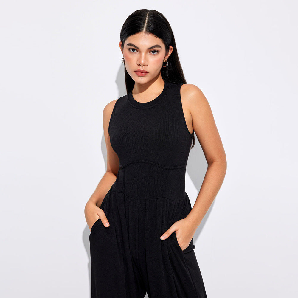 Combinaison pour femmes avec taille haute et poches latérales pratiques Chic & Stil