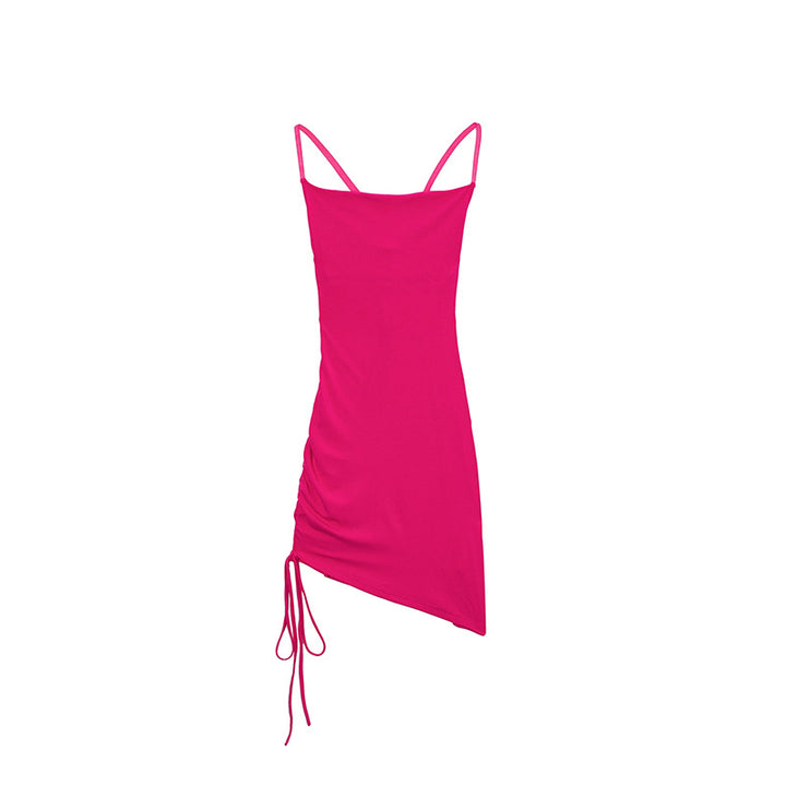 Lune London Ashymmetrical Ruched Mini Dress for Women