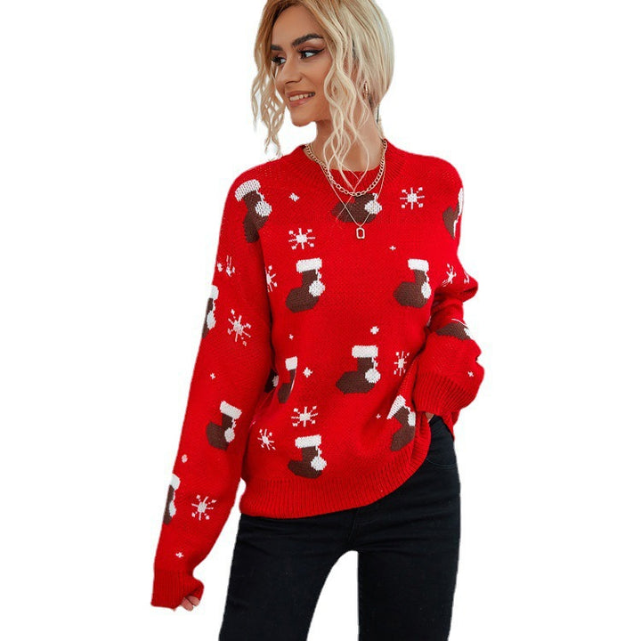 Women's Christmas sweater with festive pattern and relaxed fit Lune London