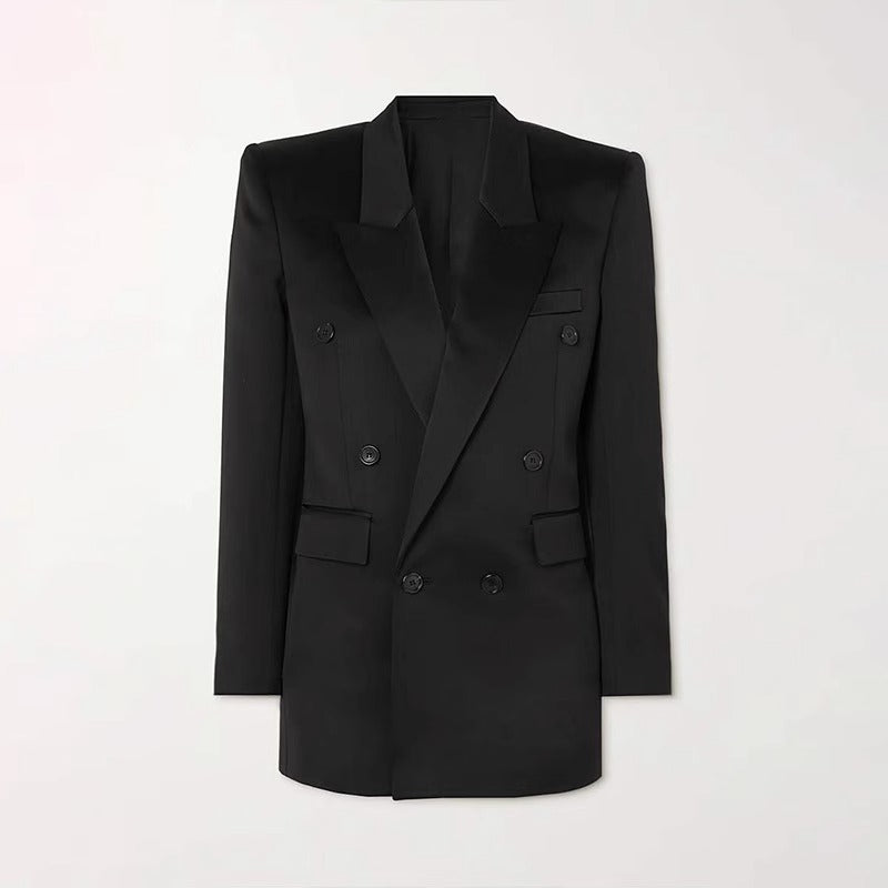 Blazer oversize stylé pour femmes avec rangée de double bouton Chic & Stil