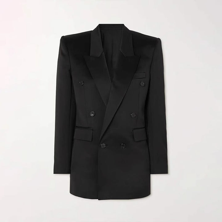 Blazer oversize stylé pour femmes avec rangée de double bouton Chic & Stil