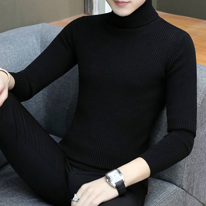 Men Ribbed Turtleneck Sweater Elegant Lune London