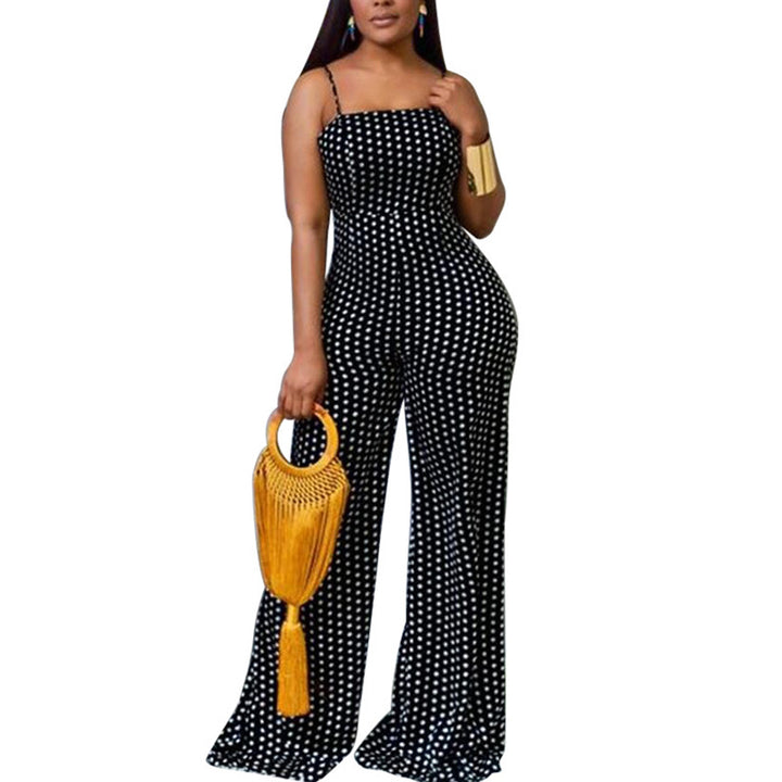 Women's casual jumpsuit with sophisticated back cut and wide leg Lune London