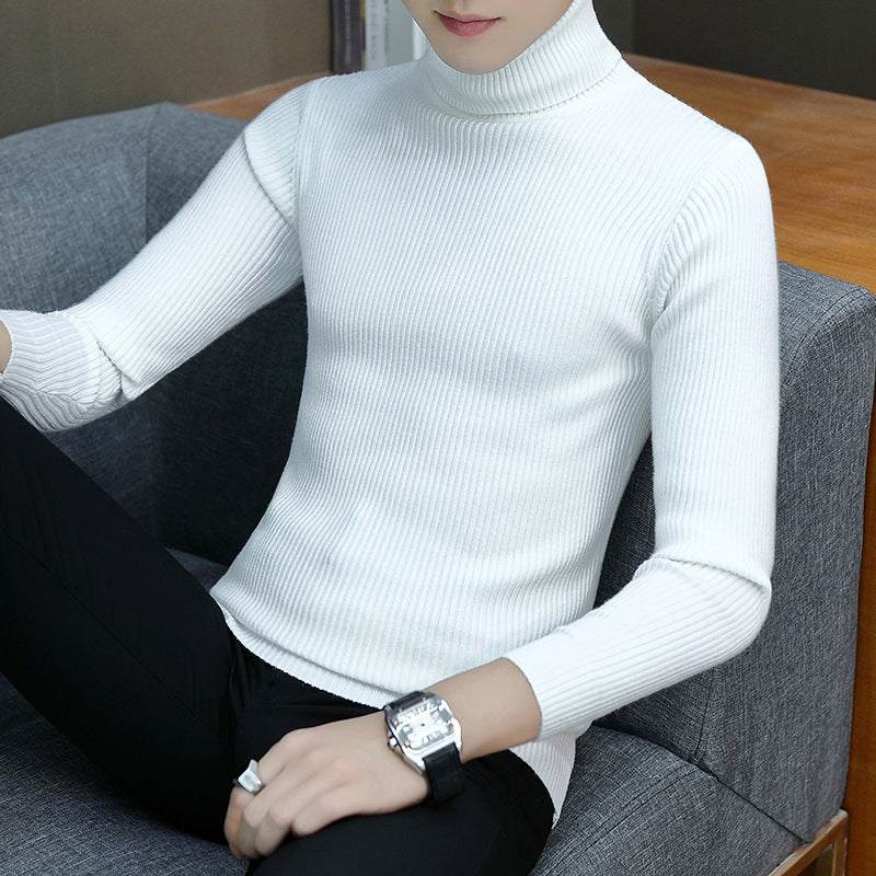 Men Ribbed Turtleneck Sweater Elegant Lune London