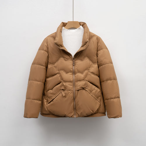 Quilted jacket for women with decorative button details and a high collar Lune London