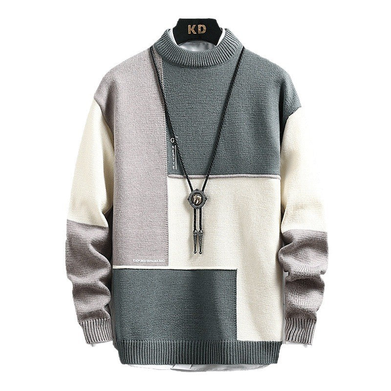High-quality turtleneck sweater for men with a modern geometric design Lune London