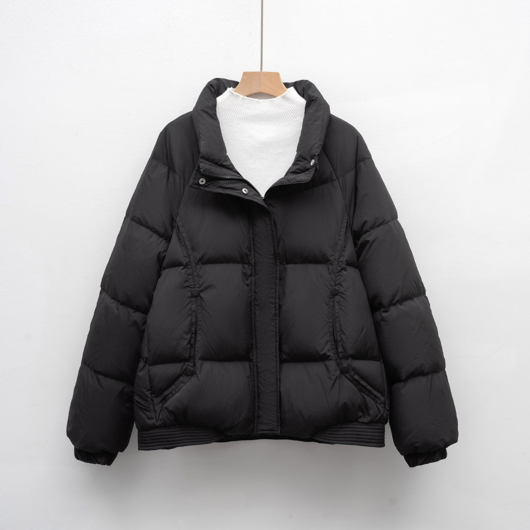 Ladies Thief Down Jacket with modern collar and practical pockets Lune London