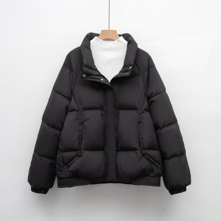 Ladies Thief Down Jacket with modern collar and practical pockets Lune London