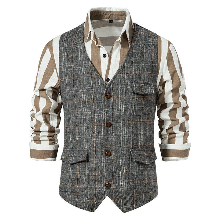 Veste élégante pour hommes au motif à carreaux classique avec poches pratiques Lune London