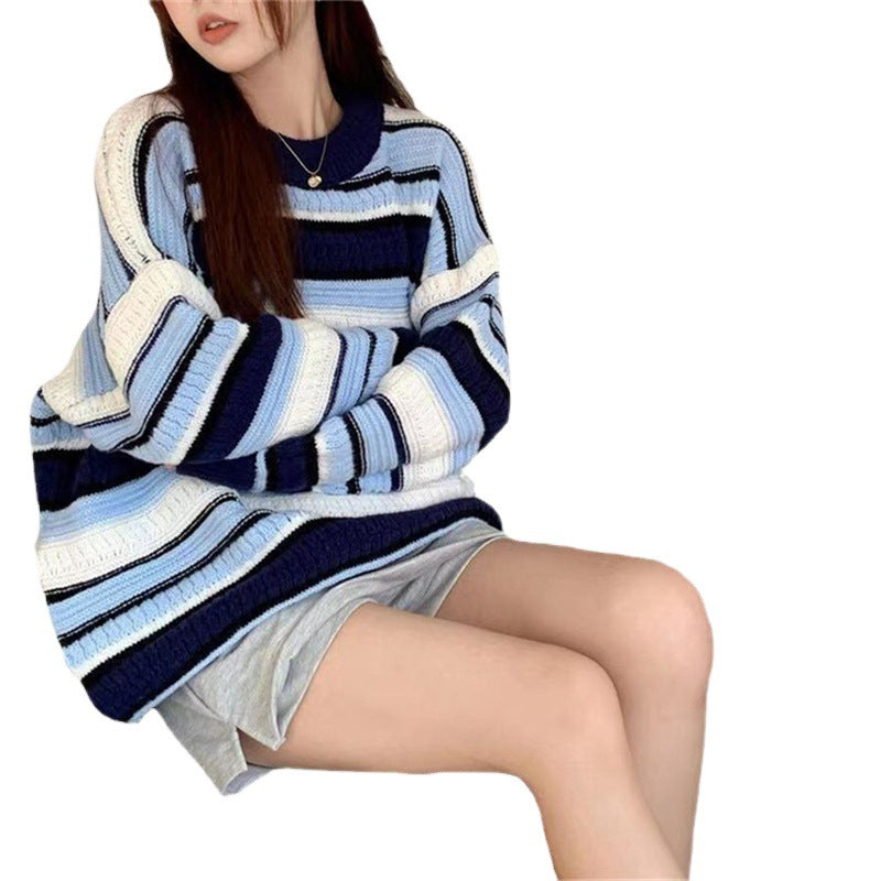 Casual pull for women with textured striped pattern Lune London