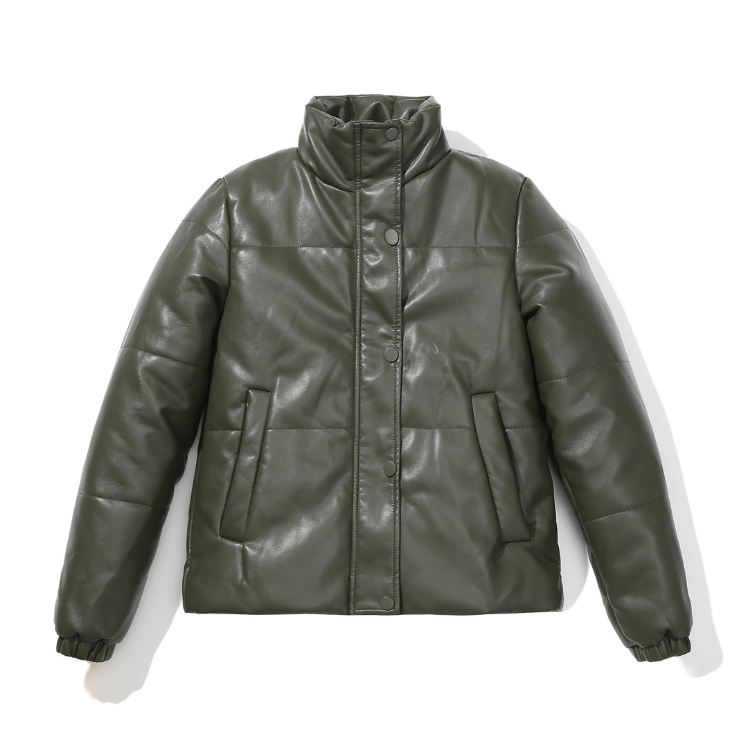 Cozy faux leather jacket for women with a sophisticated quilted design Lune London