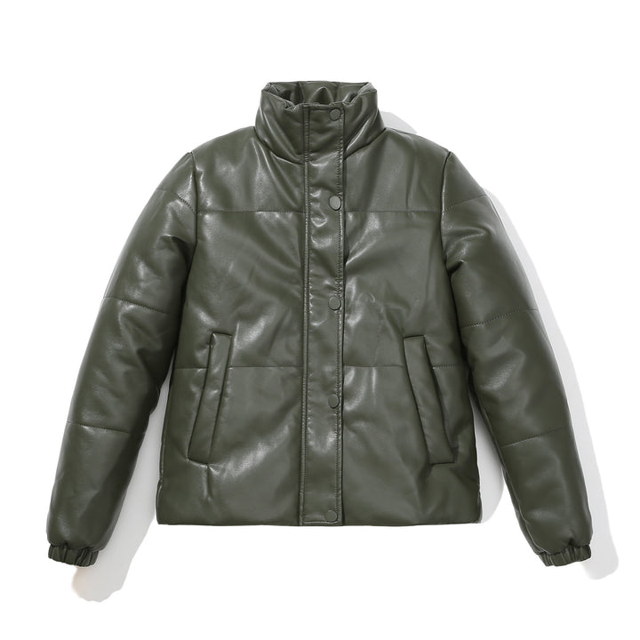 Cozy faux leather jacket for women with a sophisticated quilted design Lune London