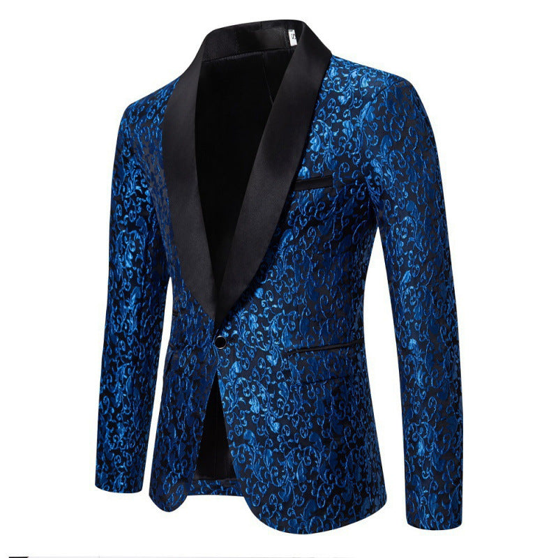 Veste de smoking de luxe pour hommes avec motif jacquard floral Lune London