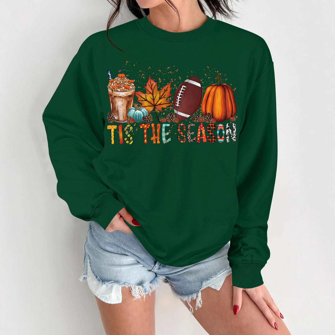 Sweat-shirt pour femmes avec motif automnal et coupe décontractée Chic & Stil