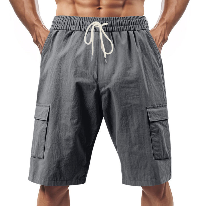 Casual cargo shorts for men with elastic waistband and practical side pockets Lune London