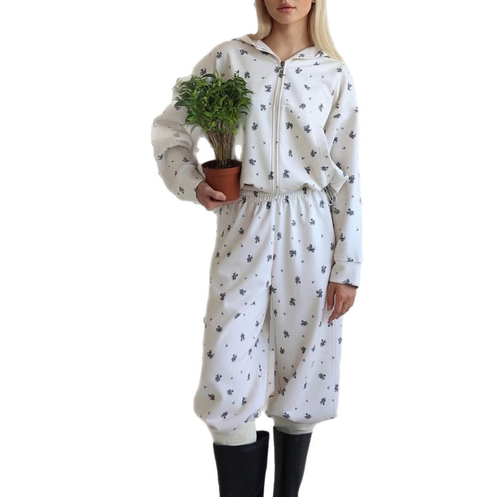 Sport leisure set for women with floral pattern and high collar Lune London