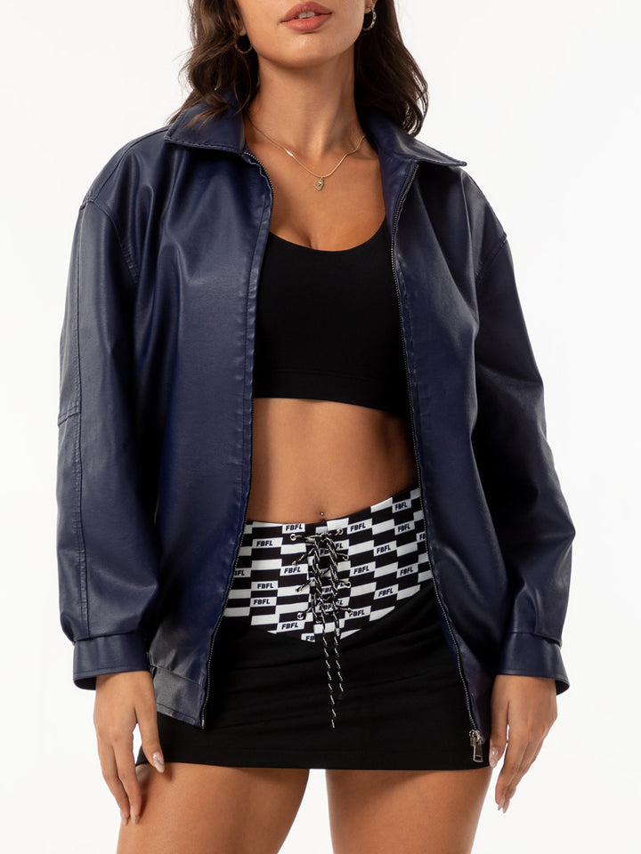 Casual satin jacket for women with a modern cut and practical pockets Lune London