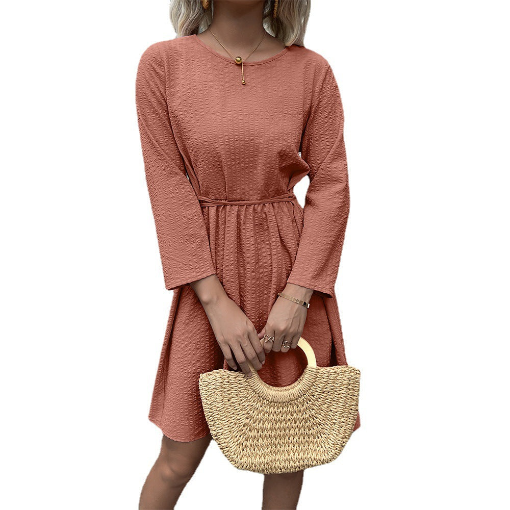 Casual dress for women with adjustable belt and 3/4 sleeves Lune London