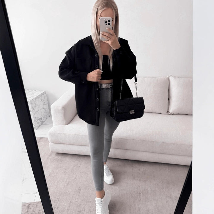 Casual overshirt jacket for women with practical pockets Lune London