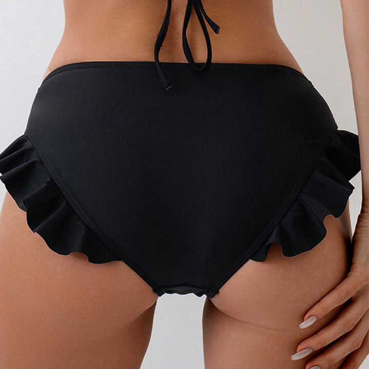 Ladies Ruffle High Waist Bikini Bottom Lune London
