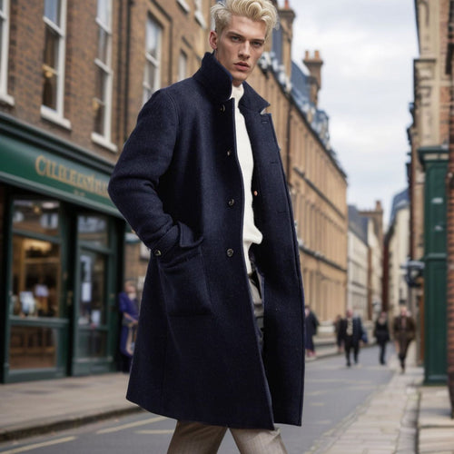 Elegant wool peacoat for men Lune London