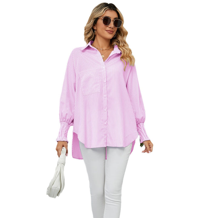 Lune London oversized casual blouse for women with stripes