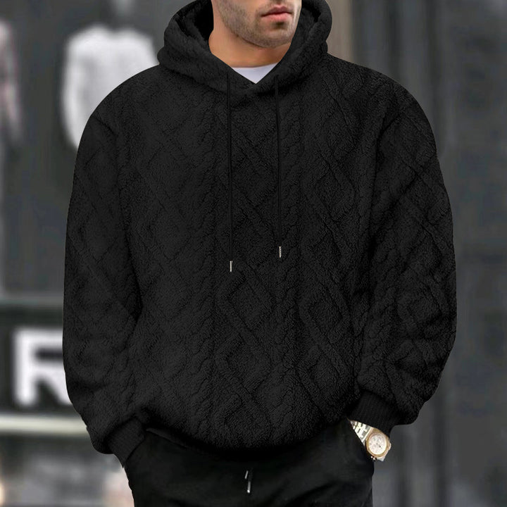 Men's cozy Sherpa hoodie Chic and style