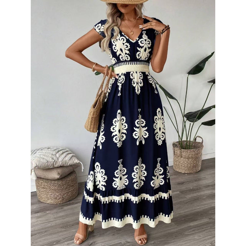 Bohemian maxi dress for women with A-line silhouette Lune London