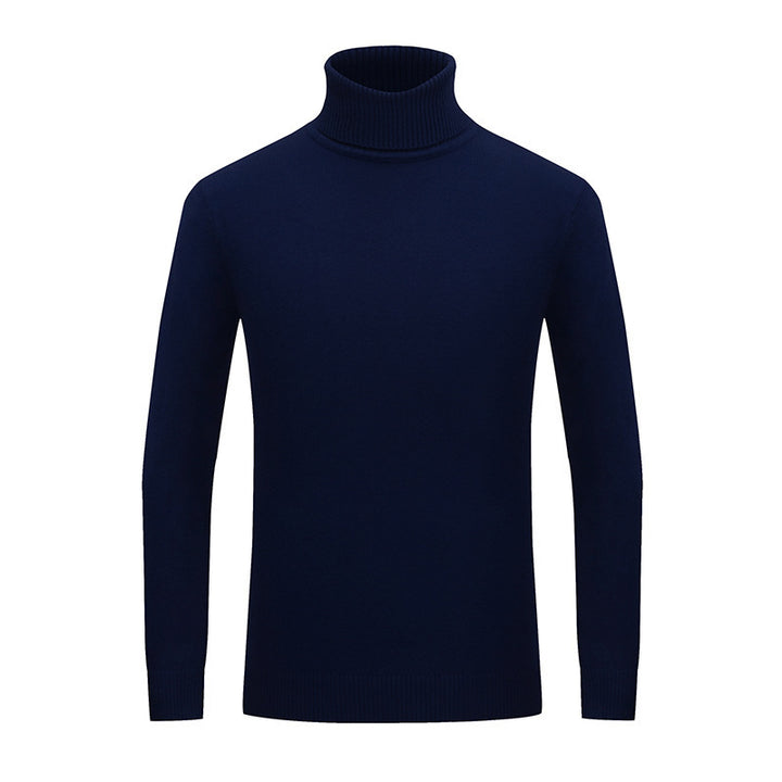 Men's Elegant Roll Neck Sweater in Fine Wool Lune London