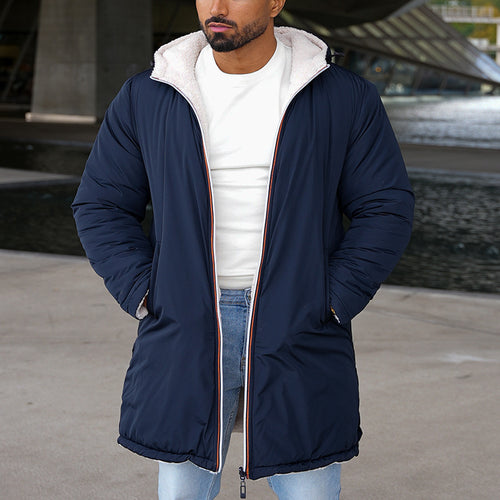 Reversible winter jacket for men with fleece lining Lune London