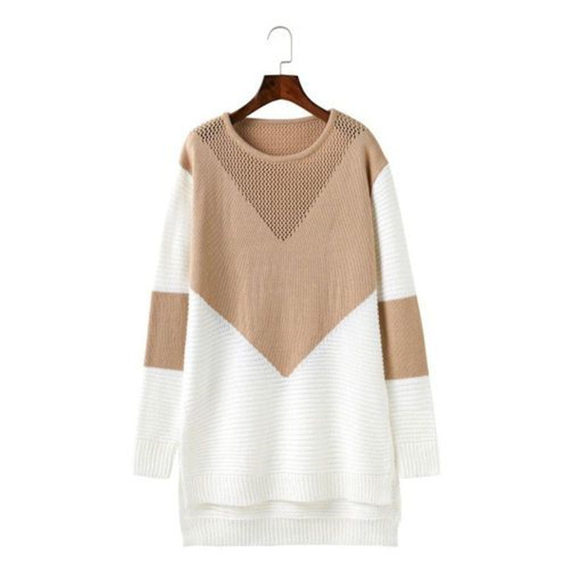 Knitted oversized sweater for women with a modern geometric design and a breathable structure Lune London.