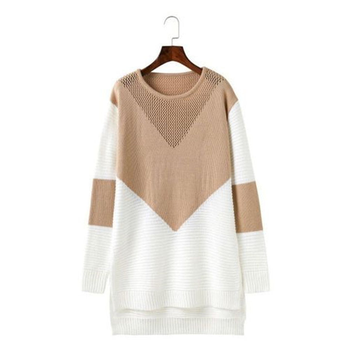 Knitted oversized sweater for women with a modern geometric design and a breathable structure Lune London.