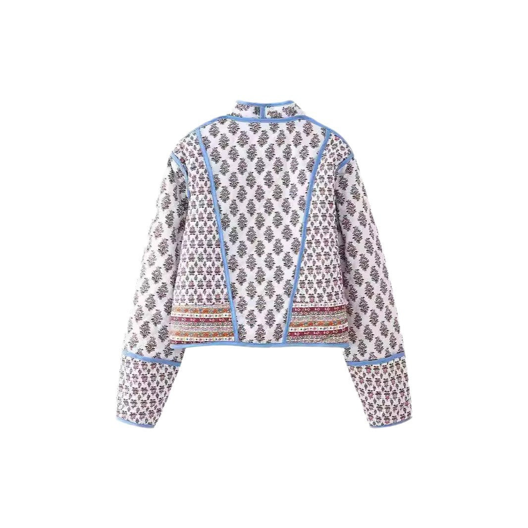 Ladies fashion jacket rich in details with floral design Lune London