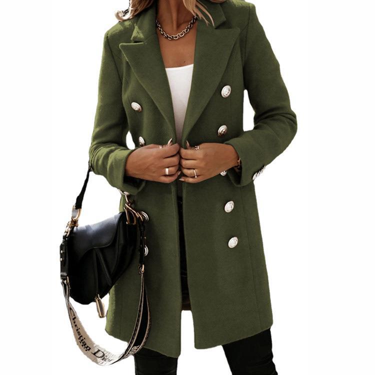 Women elegant double-breasted coat Lune London