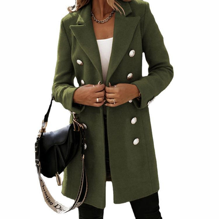 Women elegant double-breasted coat Lune London