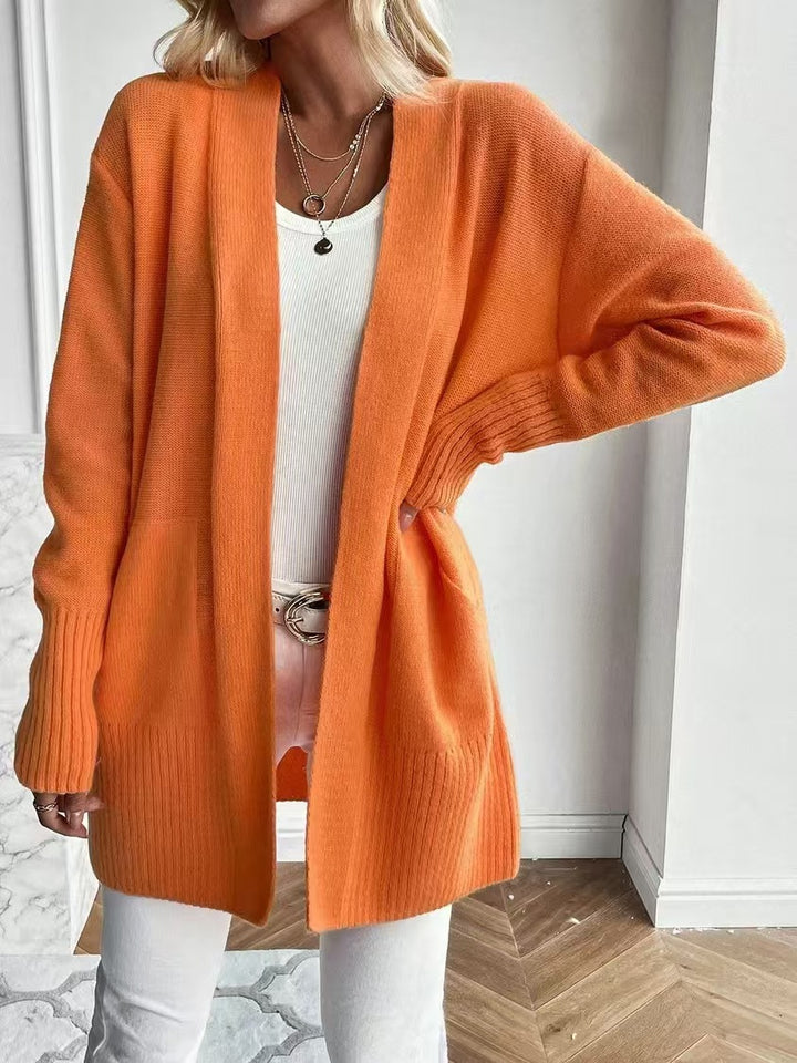 Ladies casual open-cut cardigan with side pockets Lune London