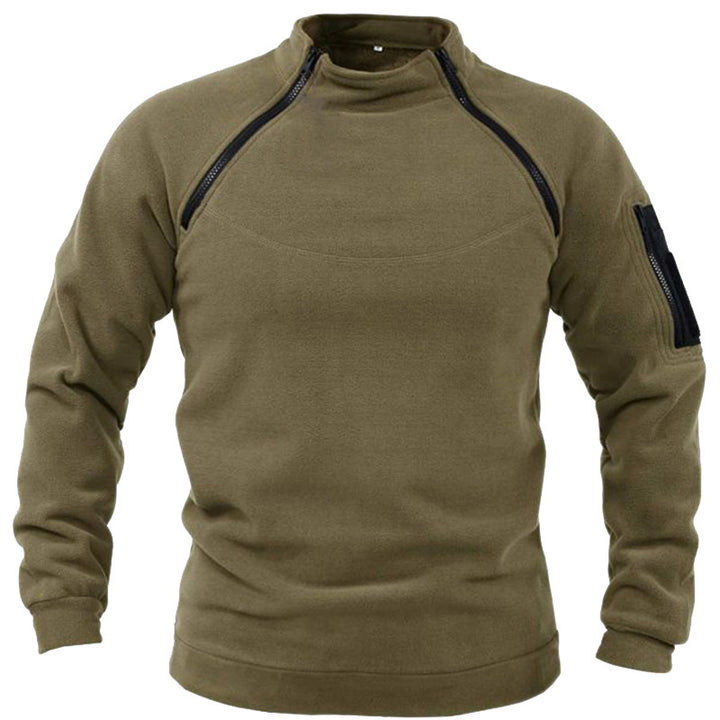 Fleece pullover for men with zipper and pockets Lune London