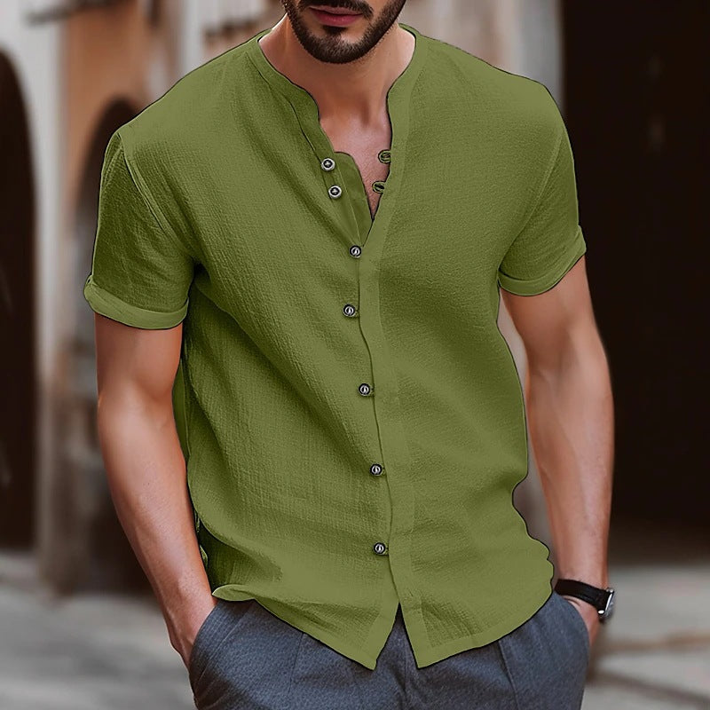 Casual short-sleeve shirt for men with button details Lune London