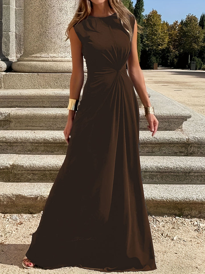 Women's Maxi Dress with Elegant Knot Detail and Flowing Cut Chic Und Stil