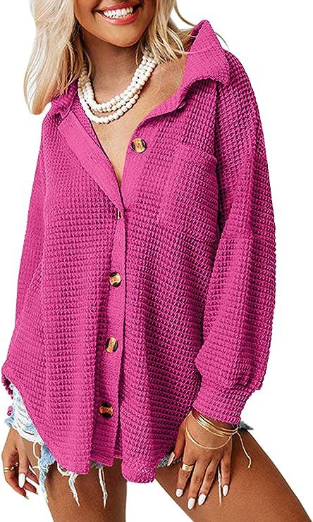 Casual button jacket for women in Waffle fabric Lune London