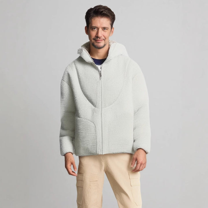 Fleece jacket for women with a high collar and practical zip pockets Lune London