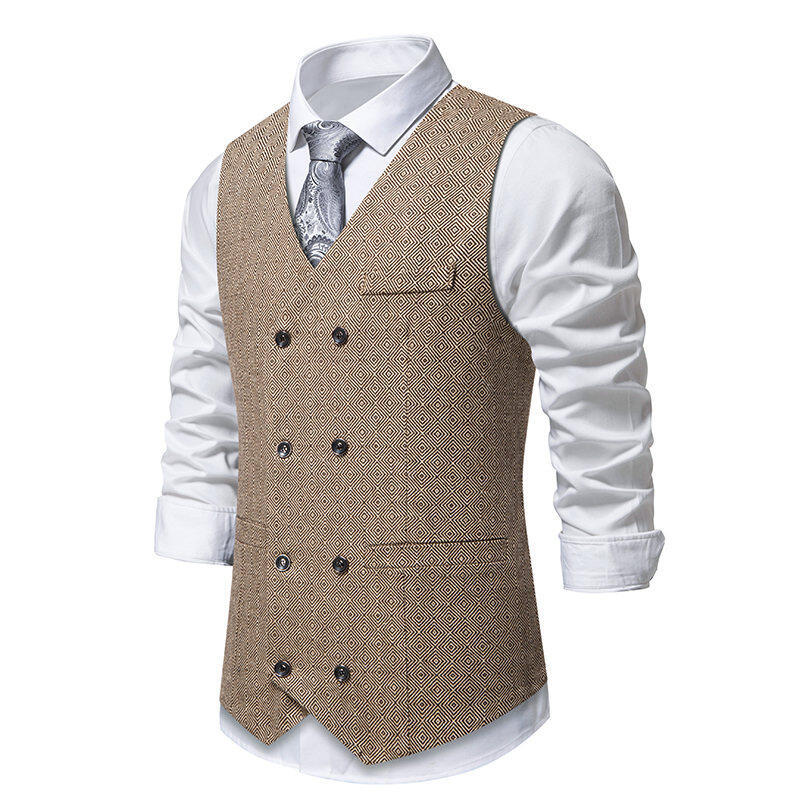 Elegant double-breasted jacket for men with decorative pattern Lune London
