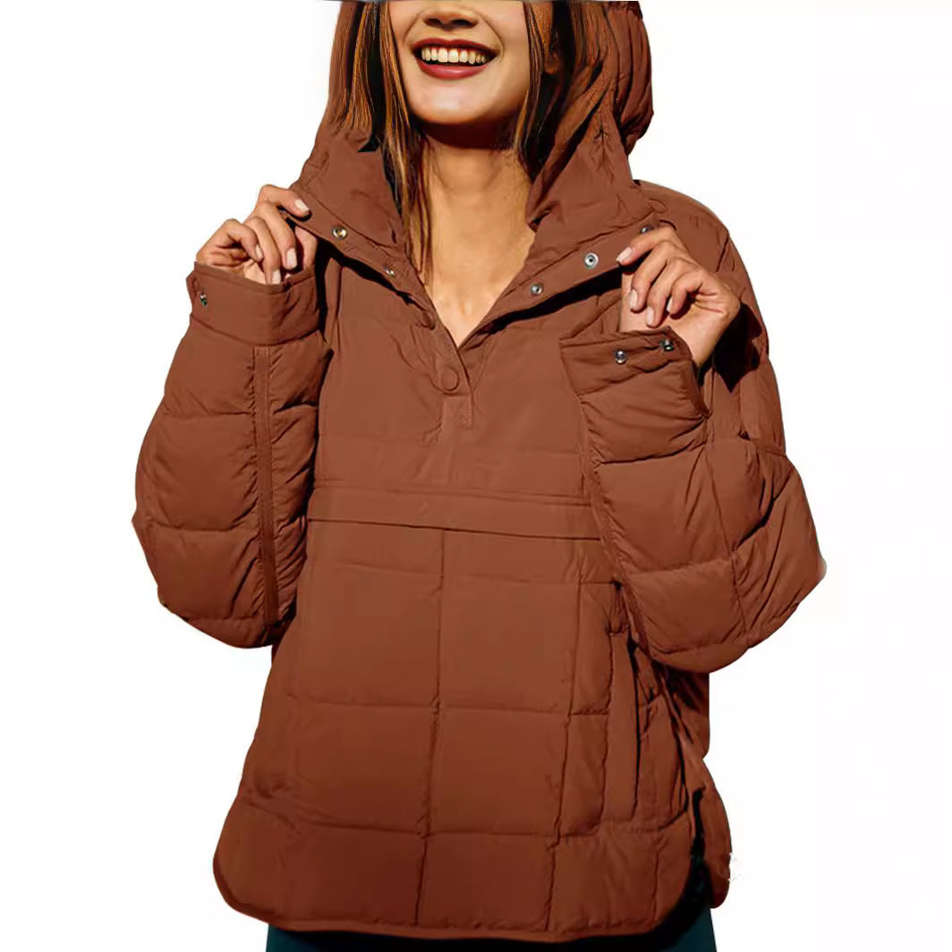 Casual winter jacket for women with quilted design and collar Lune London