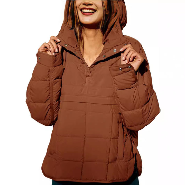 Casual winter jacket for women with quilted design and collar Lune London