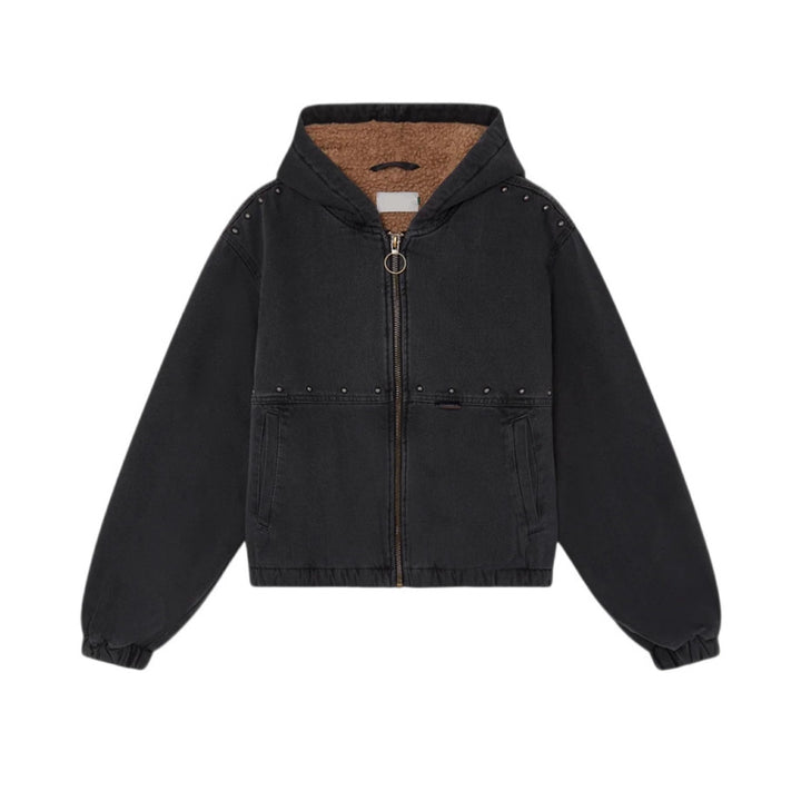 Veste en denim pour femmes avec capuche et poches Chic & Stil